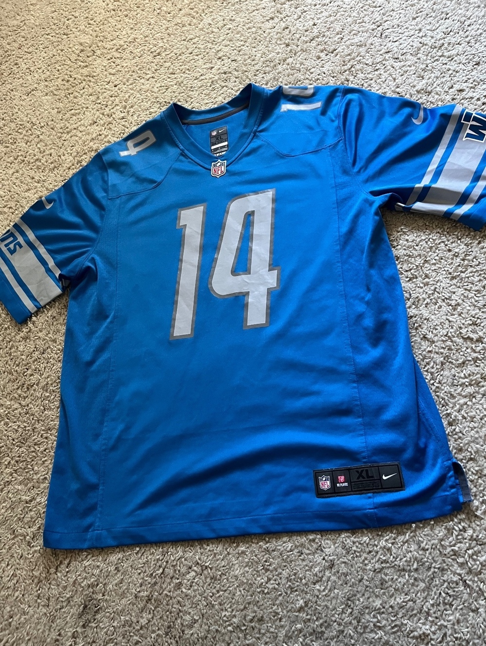 Nike Detroit Lions Blue Official Jersey 14 Amon-Ra St. Brown XL